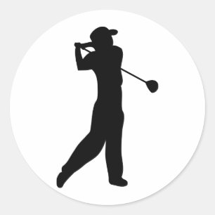 Golfspieler Runder Aufkleber