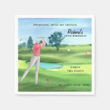 Golfspieler schwingt an seinem 50. Geburtstag Schl