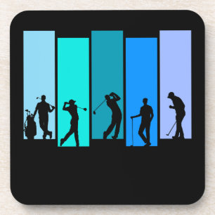 Golfspieler-Silhouette Getränkeuntersetzer