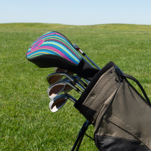 Golfspieler Sommerreifen Lila türkisfarbenes Golfh Golf Headcover