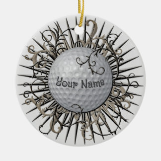 Golfspieler Swirl Keramik Ornament