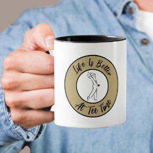 Golfspieler Tee-Zeit Humor Lustiger Sportwitz Schw Tasse
