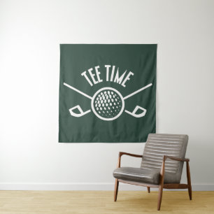 Golfspieler Tee-Zeit Wandteppich