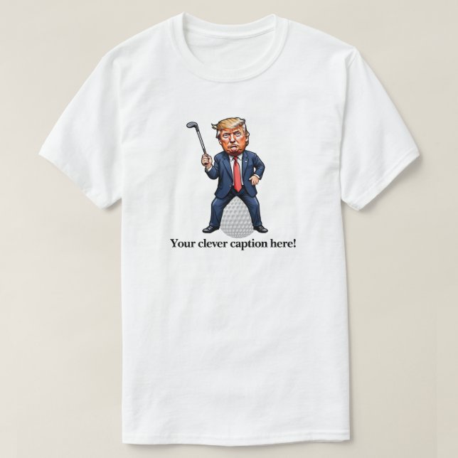 Golfspieler Trump T-Shirt (Design vorne)