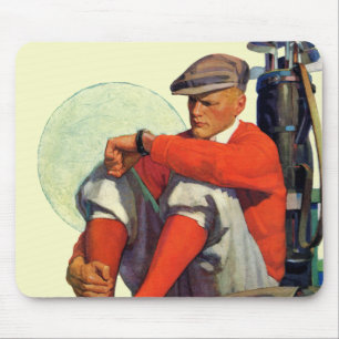 Golfspieler wartet mousepad