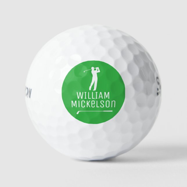 Golfspielerball Mit Seinem Namen Golfball (Vorderseite)