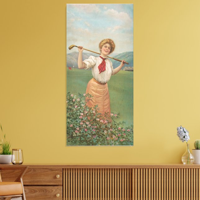 Golfspielerin Leinwanddruck (Insitu (Wohnzimmer))