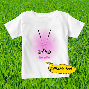 Golfstar mit eigenem Namen Baby T-shirt