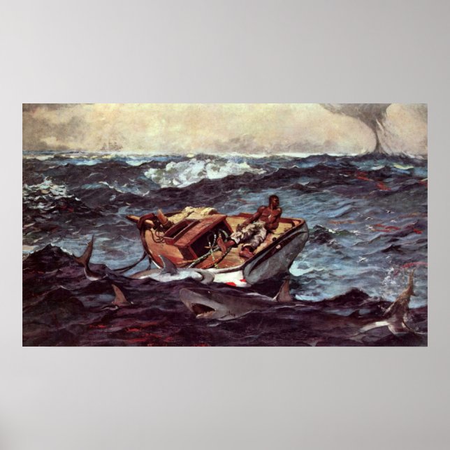 Golfstrom von Winslow Homer Poster (Vorne)