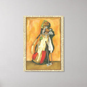 Golftasche mit Handschuh durch Jennifer Goldberger Leinwanddruck