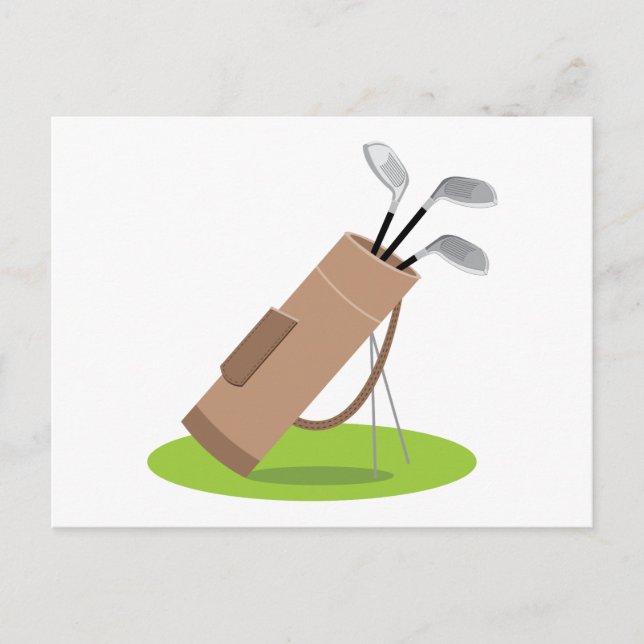 Golftasche Postkarte (Vorderseite)
