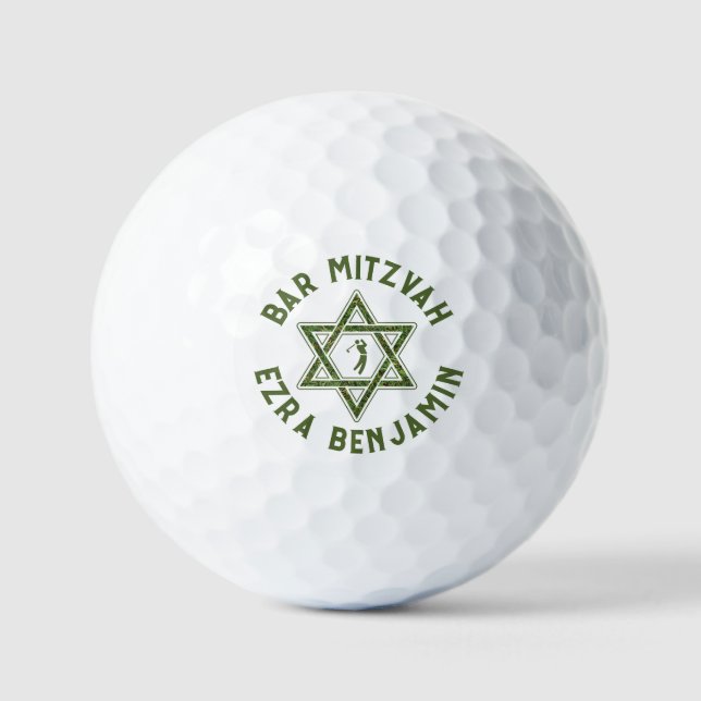 Golfthema Golf Bar Mitzvah Golfball (Vorderseite)