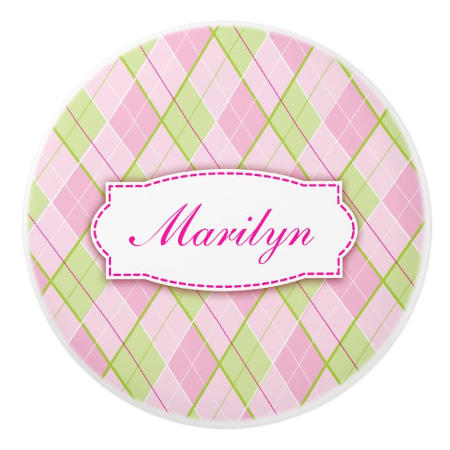 Golftöner Diamant gemusterter karierter Griff (Vorderseite)