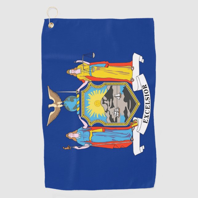 Golftücher mit der Flagge von New York Golfhandtuch (Vorderseite)