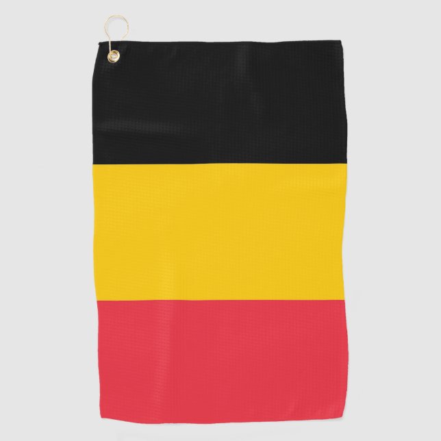Golftücher mit Flagge Belgiens Golfhandtuch (Vorderseite)