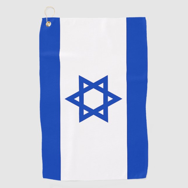 Golftücher mit Flagge Israels Golfhandtuch (Vorderseite)