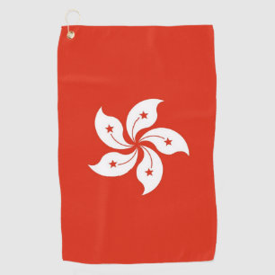 Golftücher mit Flagge von Hong Kong Golfhandtuch