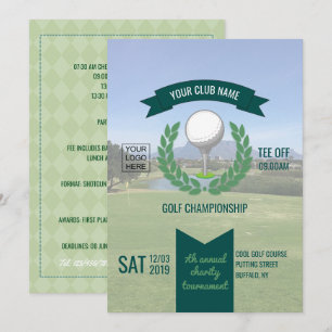 Golfturnier für Club/Unternehmen - Foto und Logo h Einladung