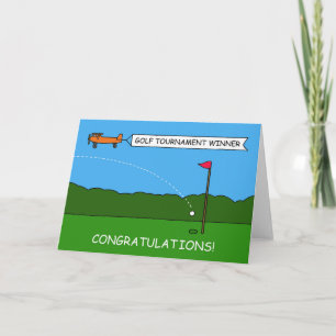 Golfturnier Glückwunsch Karte