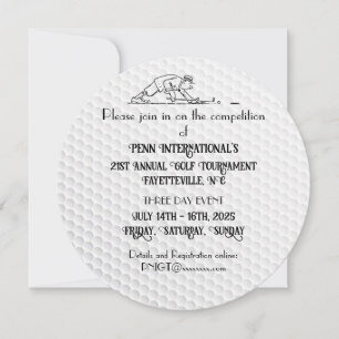 Golfturnier Golfball Einladung