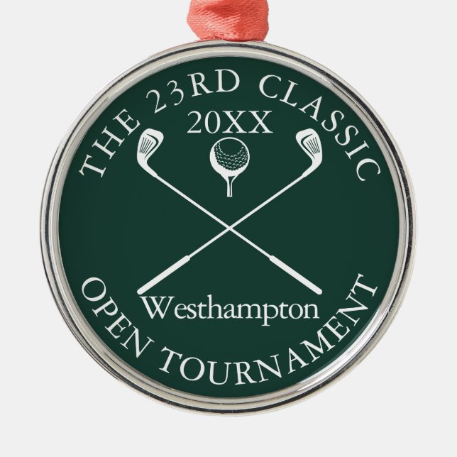 Golfturnier Klassik Veranstaltung Emerald Green Aw Ornament Aus Metall (Vorne)