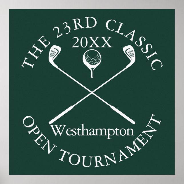 Golfturnier-Klassiker Emerald Green Schild (Vorne)