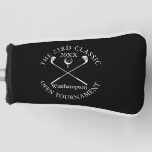 Golfturnier Klassisch Schwarz und Weiß Golf Headcover