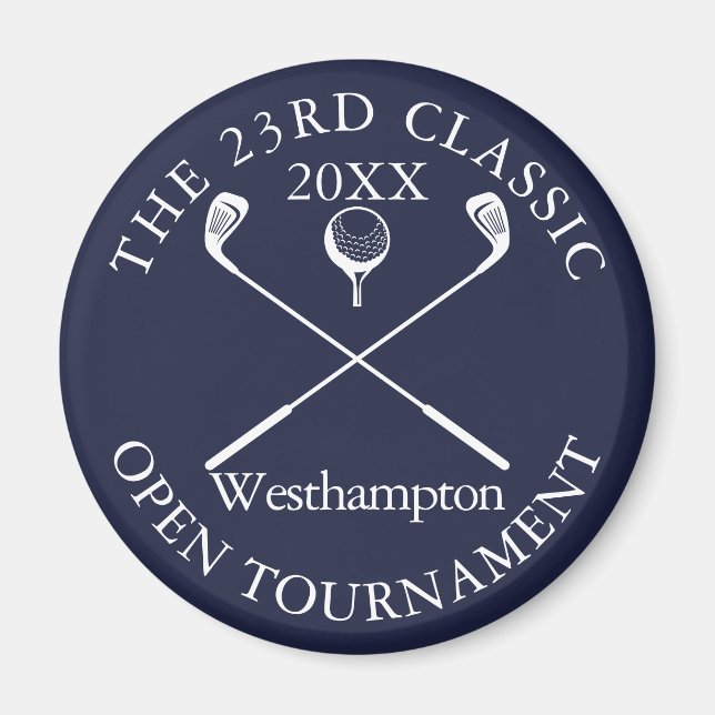 Golfturnier Klassisches Ereignis Navy Blau Magnet (Vorne)