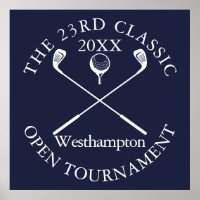 Golfturnier Klassisches Ereignis Navy Blaues Schil