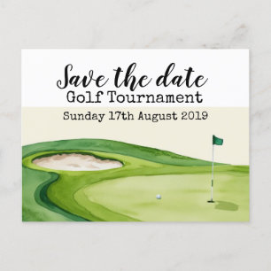 Golfturnier Save the Date Ankündigungspostkarte