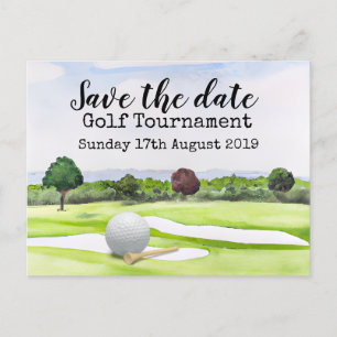 Golfturnier Save the Date Ankündigungspostkarte