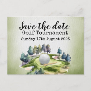 Golfturnier Save the Date Ankündigungspostkarte