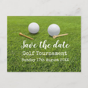 Golfturnier Save the Date auf Grün Ankündigungspostkarte