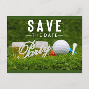 Golfturnier Save the Date auf Grün Ankündigungspostkarte