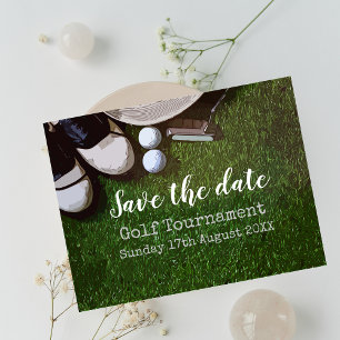 Golfturnier Save the Date auf Grün Ankündigungspostkarte