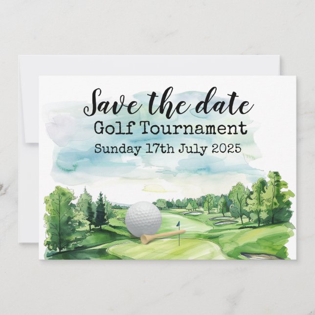 Golfturnier Save the Date Einladung (Vorderseite)