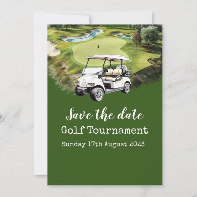 Golfturnier Save the Date Einladung (Vorderseite)