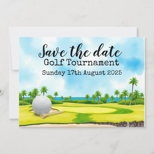 Golfturnier Save the Date Einladung (Vorderseite)