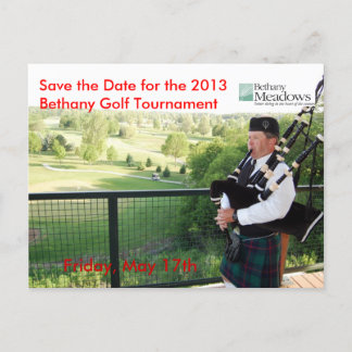 Golfturnier Save the Date Postkarte