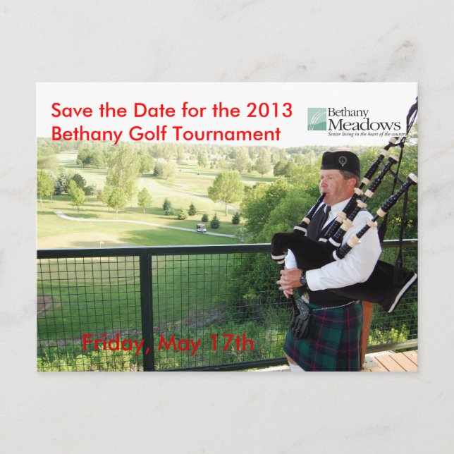 Golfturnier Save the Date Postkarte
