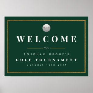 Golfturnier-Willkommensschild Poster