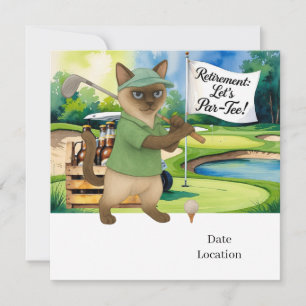 Golfurlaub für Siameser Katzen Einladung