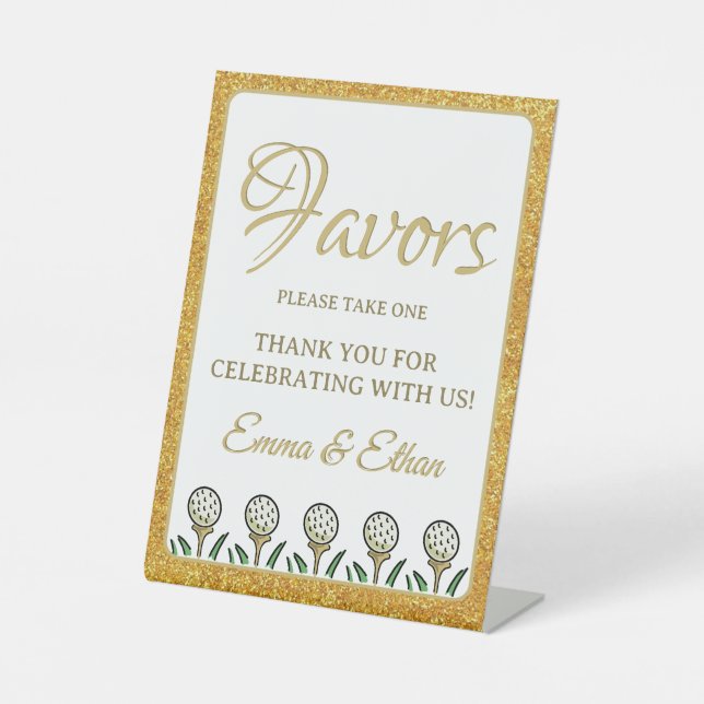 Golfurlaub vor Hochzeit am Wochenende des Party We Sockelschild (Vorderseite)