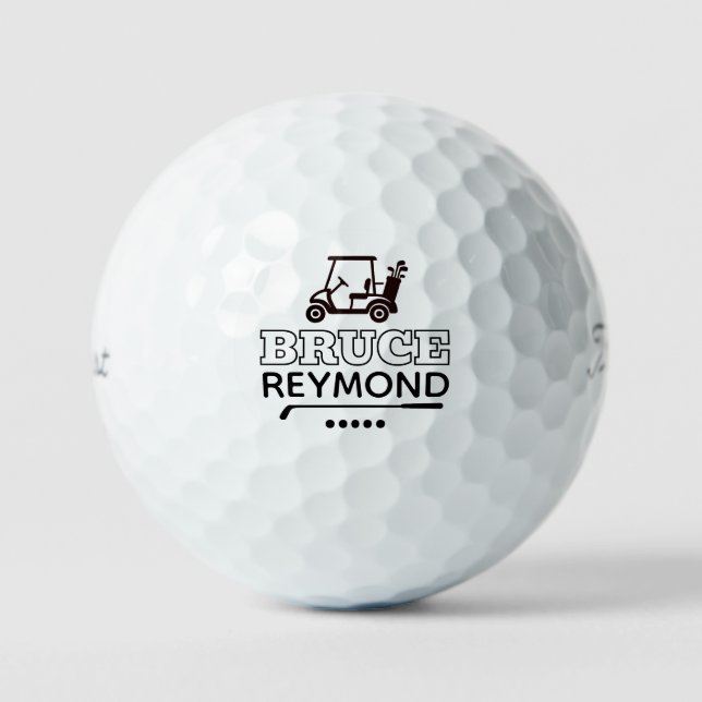 Golfwagen - Benutzerdefinierte Golfernamen-Markier Golfball (Vorderseite)
