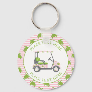 Golfwagen für Preppy-Turtles Schlüsselanhänger