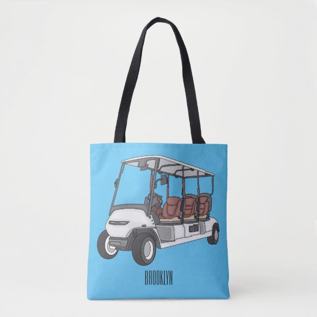Golfwagen/Golf Buggy Cartoon Abbildung (Vorderseite)