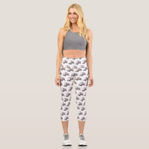 Golfwagen/Golf Buggy Cartoon Abbildung Capri Leggings