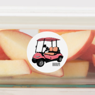 Golfwagen/Golf Buggy Cartoon Abbildung Etiketten