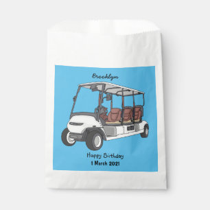 Golfwagen/Golf Buggy Cartoon Abbildung Geschenktütchen