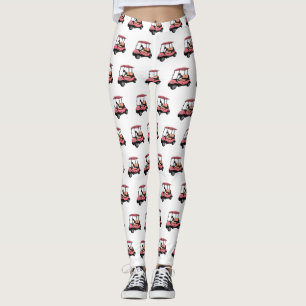 Golfwagen/Golf Buggy Cartoon Abbildung Leggings